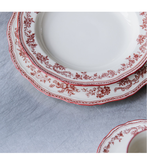 Assiette plate rouge cyril 27cm