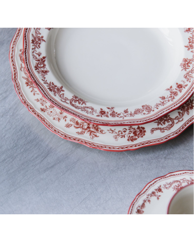 Assiette plate rouge cyril 27cm