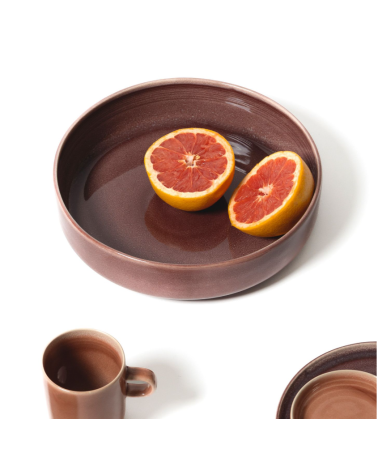 Plat à sevir rose 28xH7cm