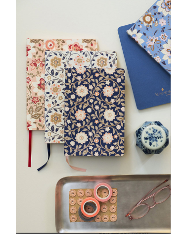 Carnet A5 bleu bungalow 224 pages blanches