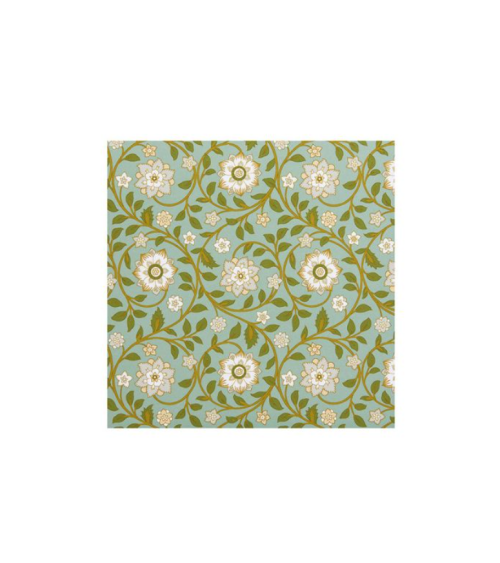 Serviettes 25x25cm bungalow verte x50