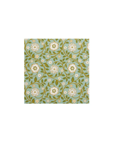 Serviettes 25x25cm bungalow verte x50