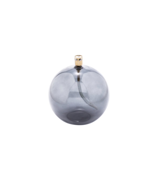 lampe à huile ronde bleu L
