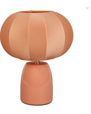 Lampe lumi peche D20.5xH26cm