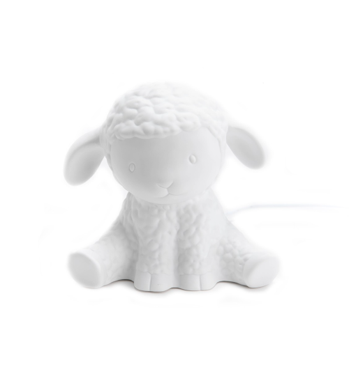 Lampe mouton porcelaine H19