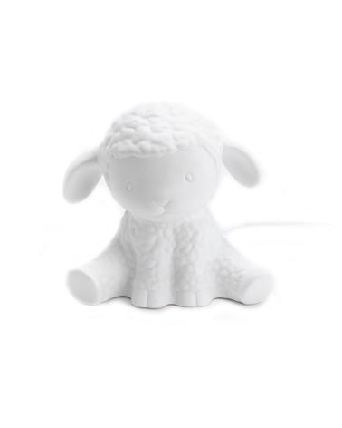 Lampe mouton porcelaine H19