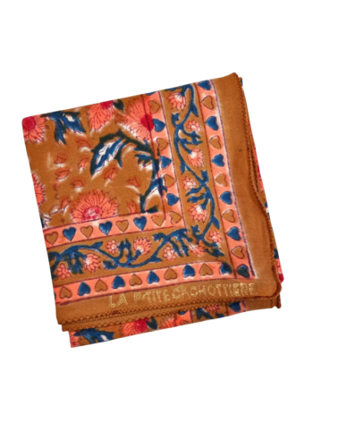 Foulard 65x65 nuage de coton b/p india -E11