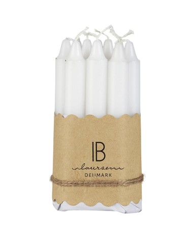 10 Bougies blanches H10cm