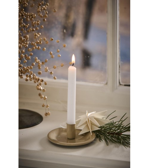 10 Bougies blanches H10cm